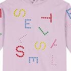 فستان بنات هودي  بالشعار باللون بنفسجي , 1, hi-res