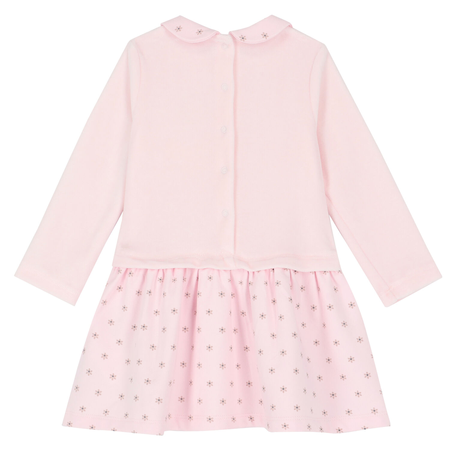 Baby Girls Pink Heart Dress, 1, hi-res