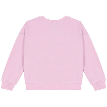 سويت شيرت بشعار الفهد باللون الوردى للبنات