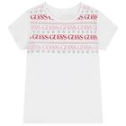 Girls White Glittery Logo T-Shirt, 1, hi-res
