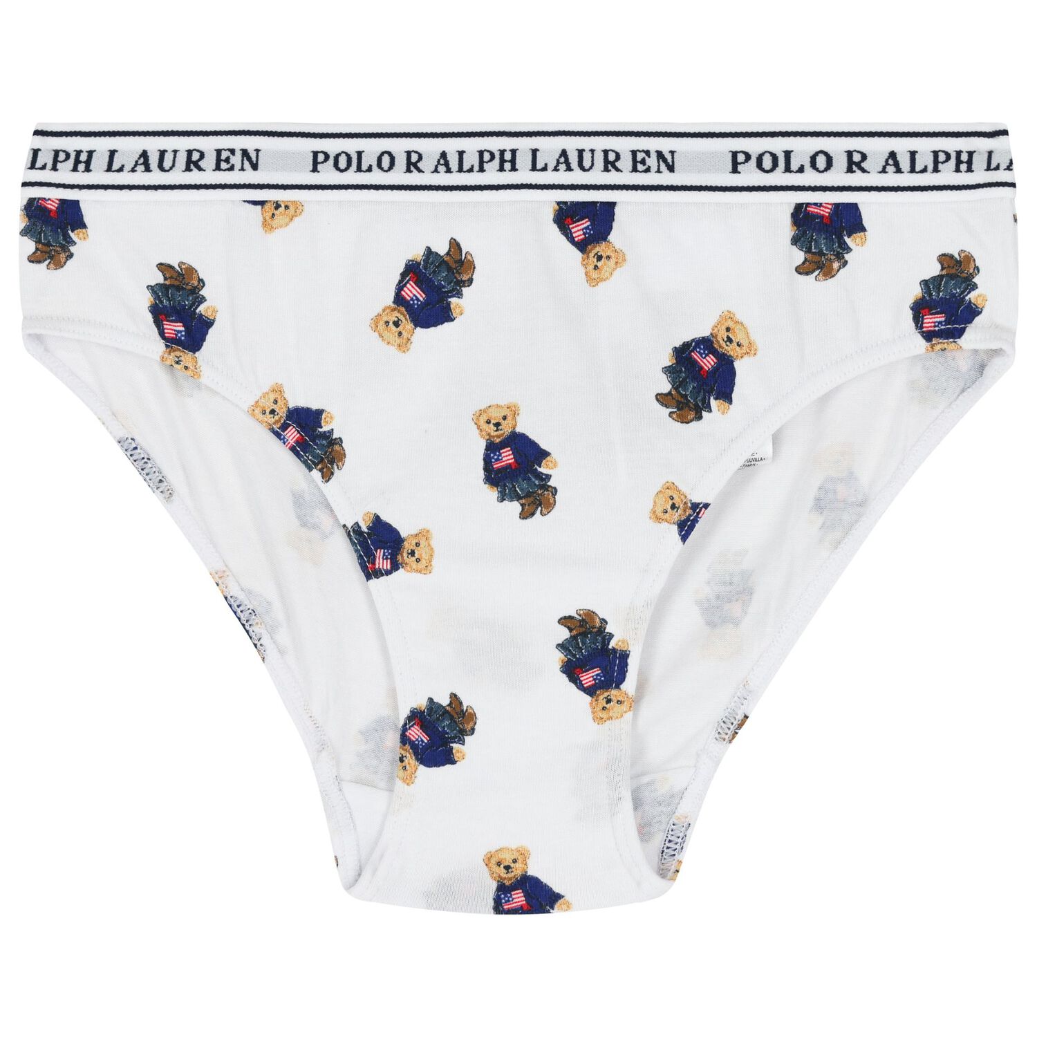 Girls White, Navy Blue & Red Bikini Brief ( 5-Pack ), 2, hi-res