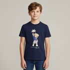 Boys Navy Blue Polo Bear T-Shirt, 1, hi-res
