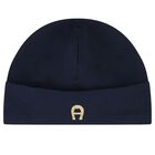 طقم أفرول هدايا بالشعار باللون الذهبي و الكحلي, 2, hi-res