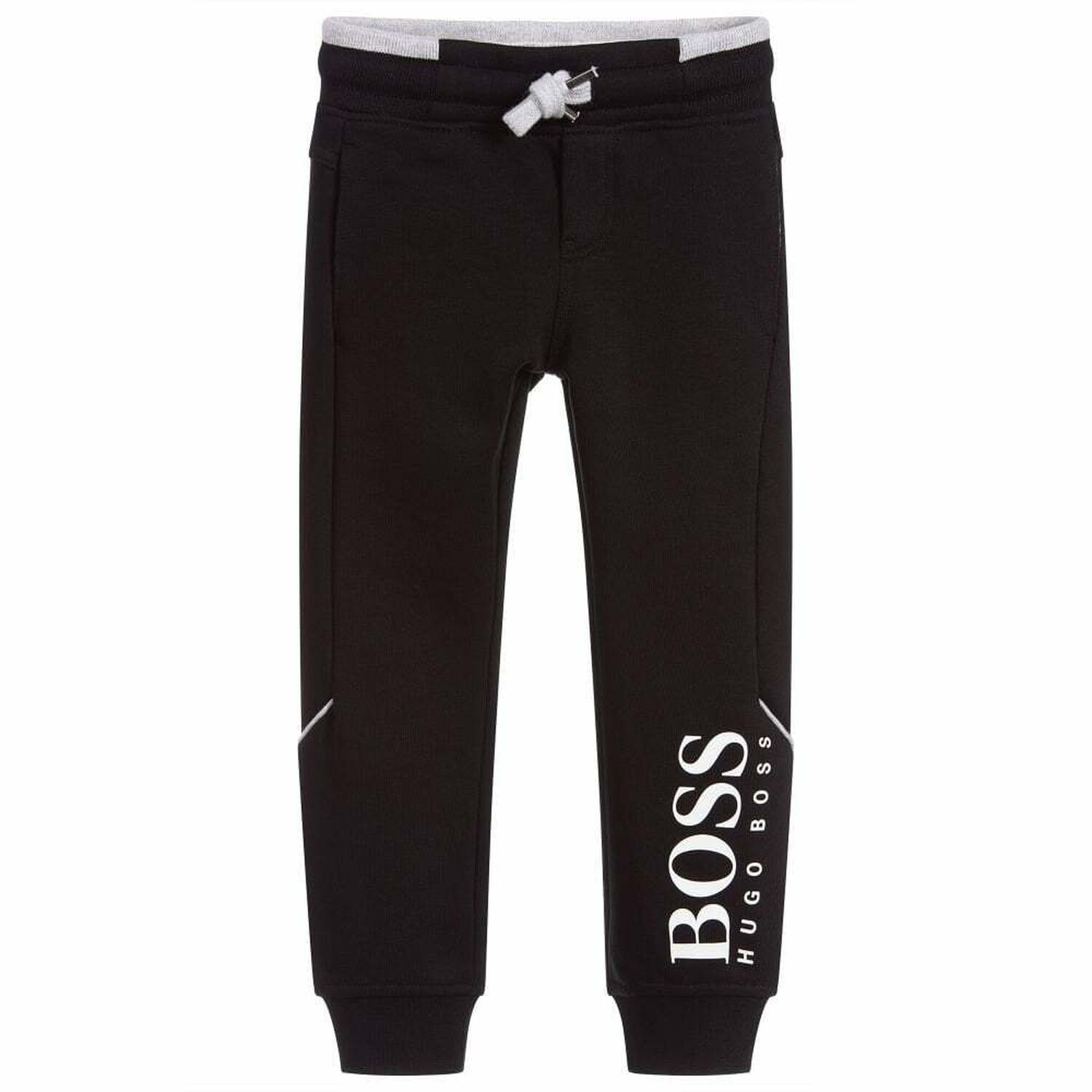 Boys Black Logo Joggers, 2, hi-res image number null
