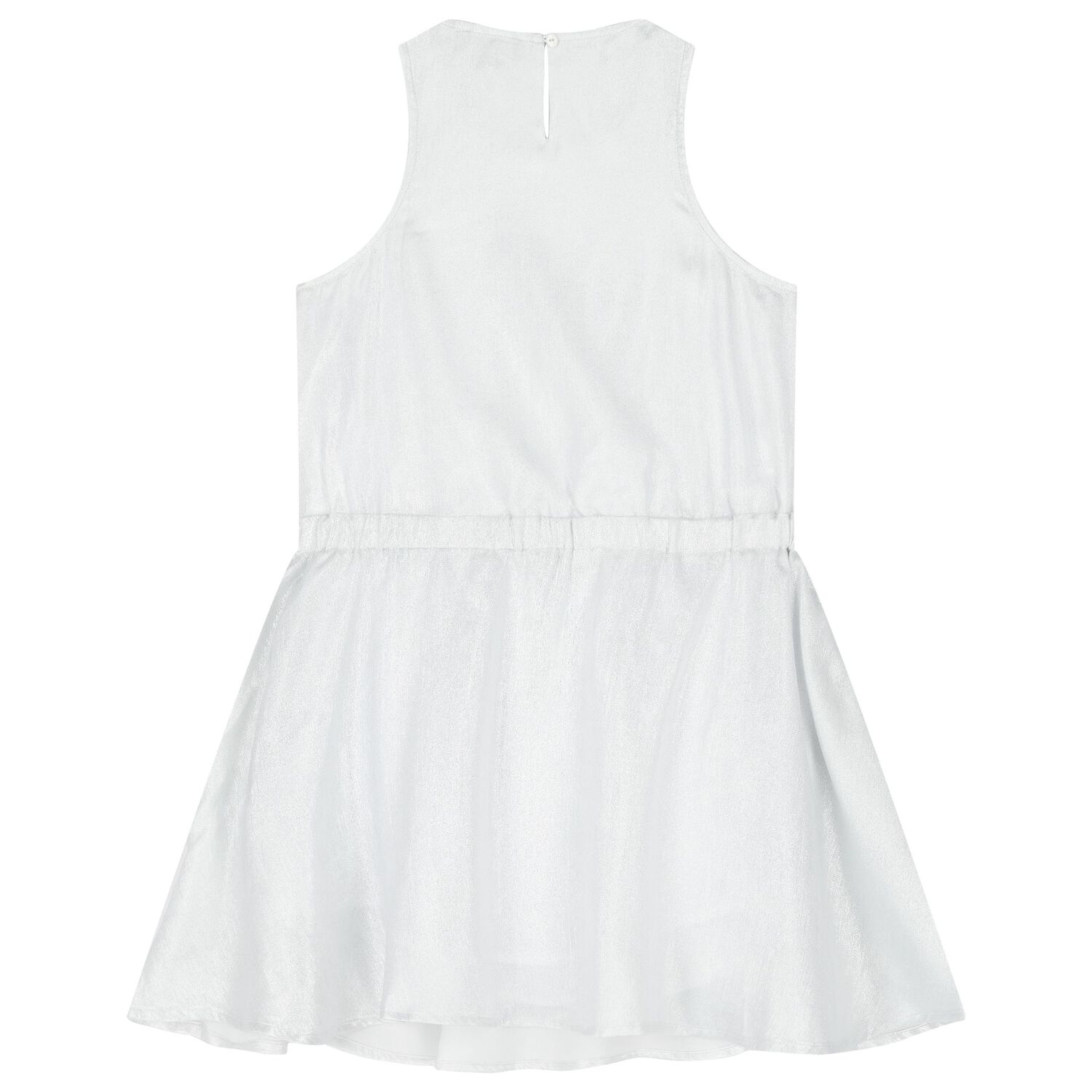 فستان بنات بالشعار باللون الفضي, 1, hi-res