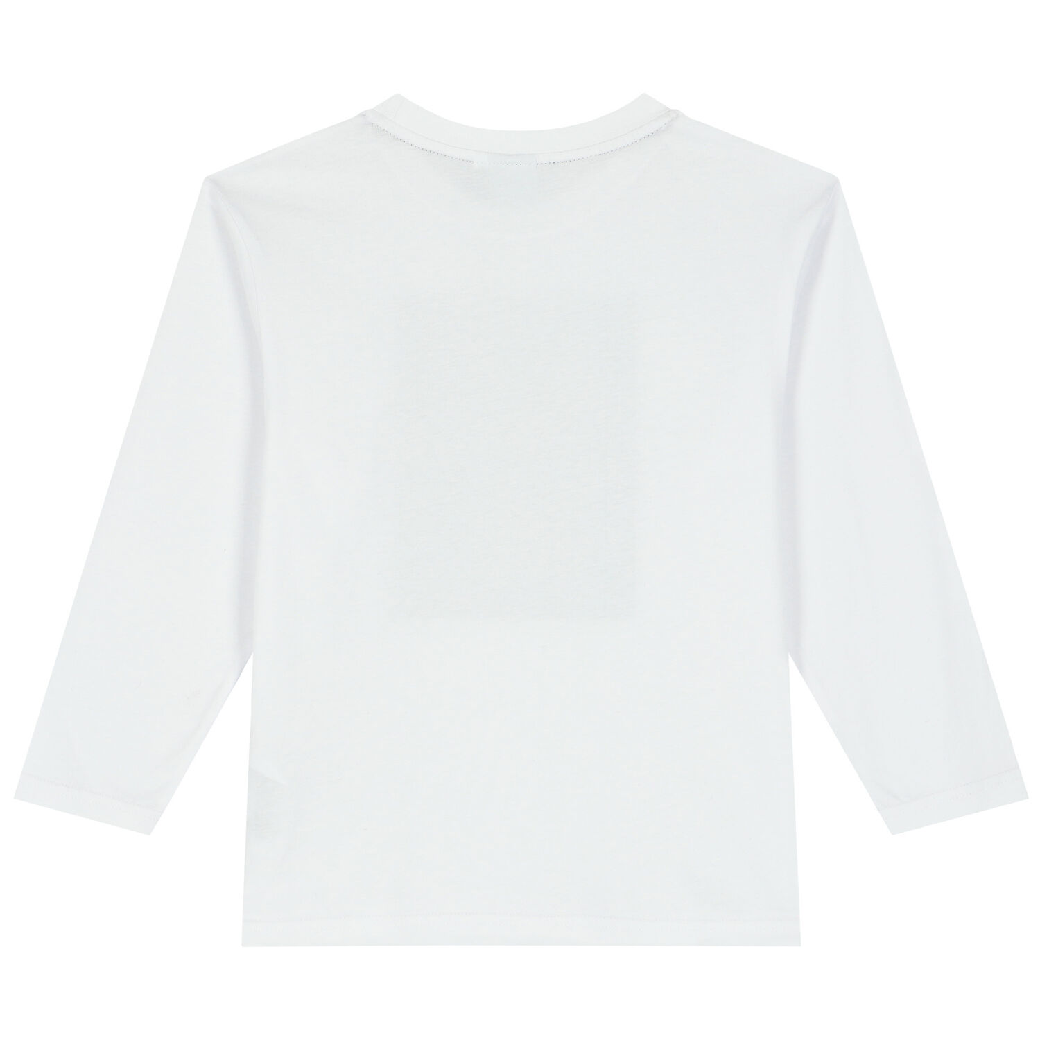 Boys White Logo Long Sleeve Top, 1, hi-res image number null