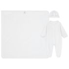 White Pom Pom Babygrow Gift Set, 2, hi-res