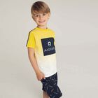 Boys Navy Logo Shorts, 1, hi-res