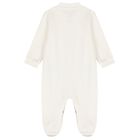 Baby Girls Ivory Heart Babygrow, 1, hi-res