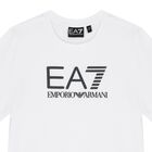 تيشيرت أولاد بالشعار باللون الأبيض, 1, hi-res