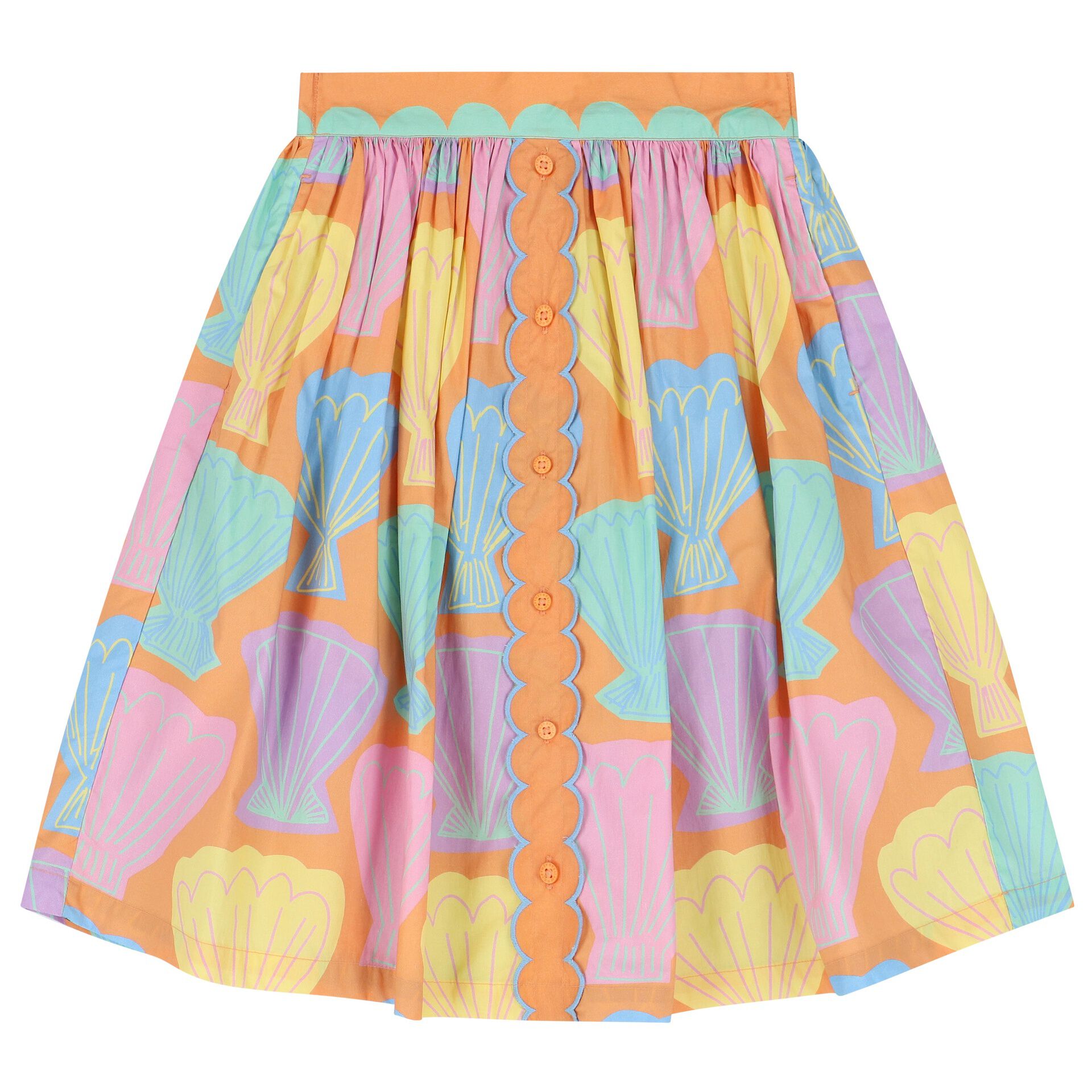 Orange skirt kid top