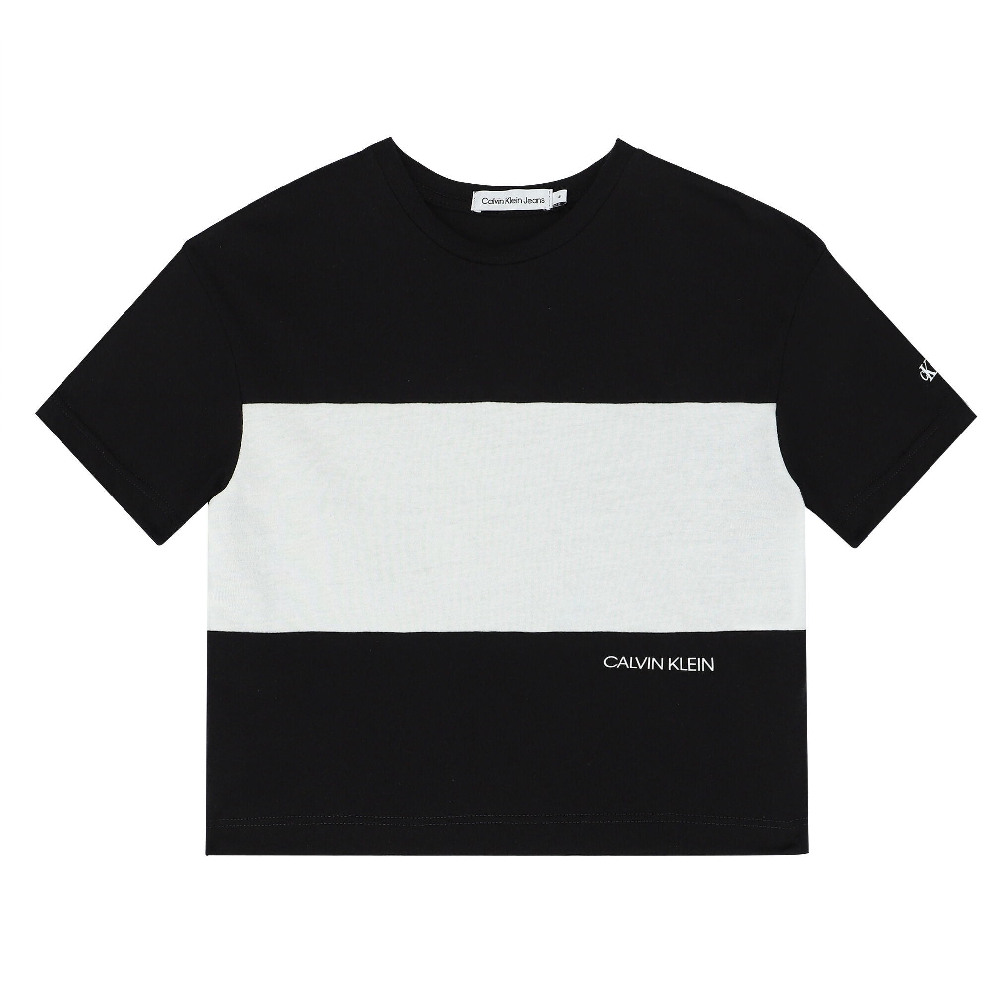 Calvin Klein Girls Black White Logo T Shirt Junior Couture UAE