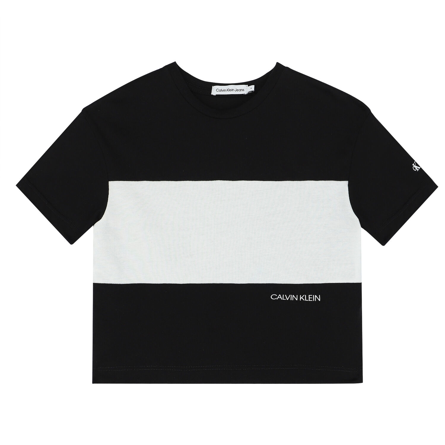 Girls Black & White Logo T-Shirt, 1, hi-res