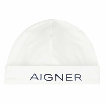 Baby Boys White Logo Hat