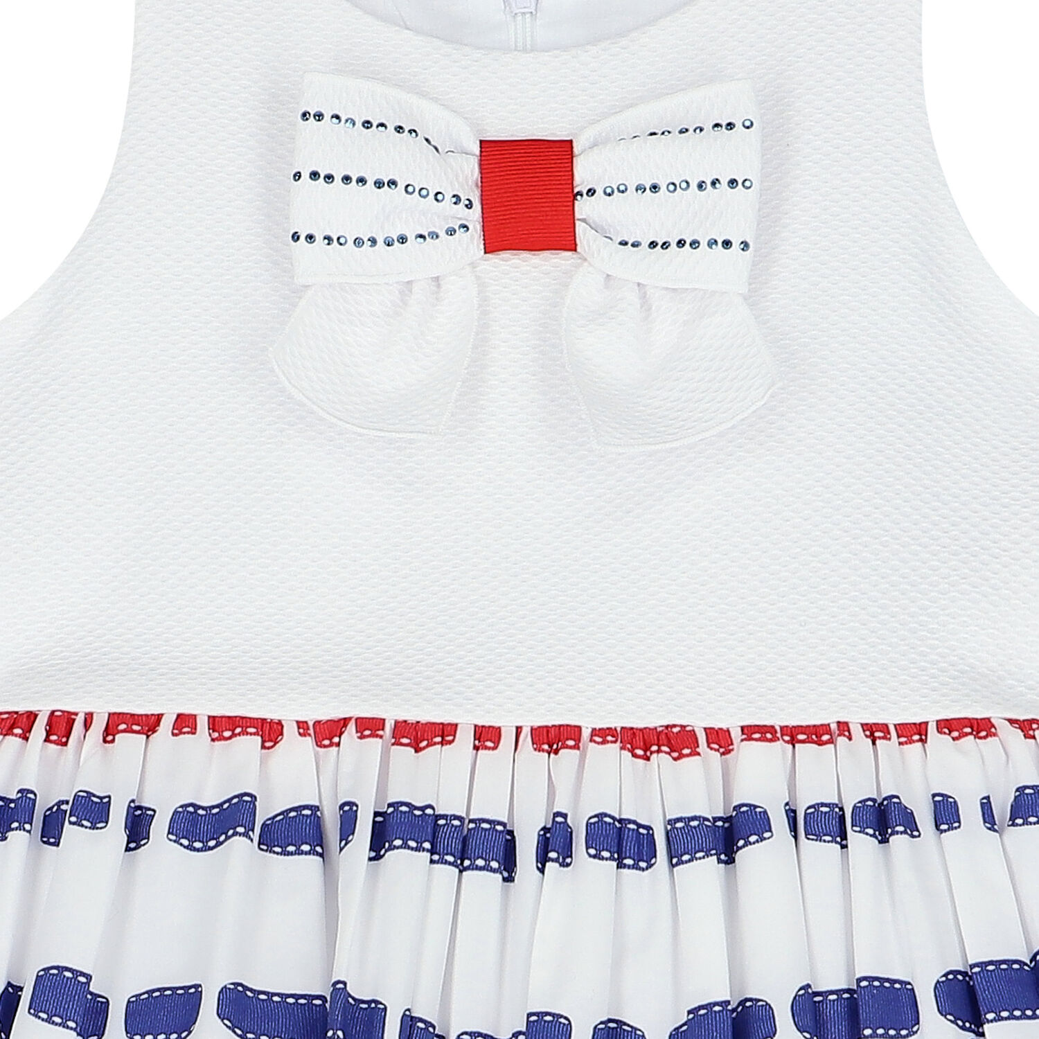 فستان بفيونكة باللون الأبيض, 1, hi-res