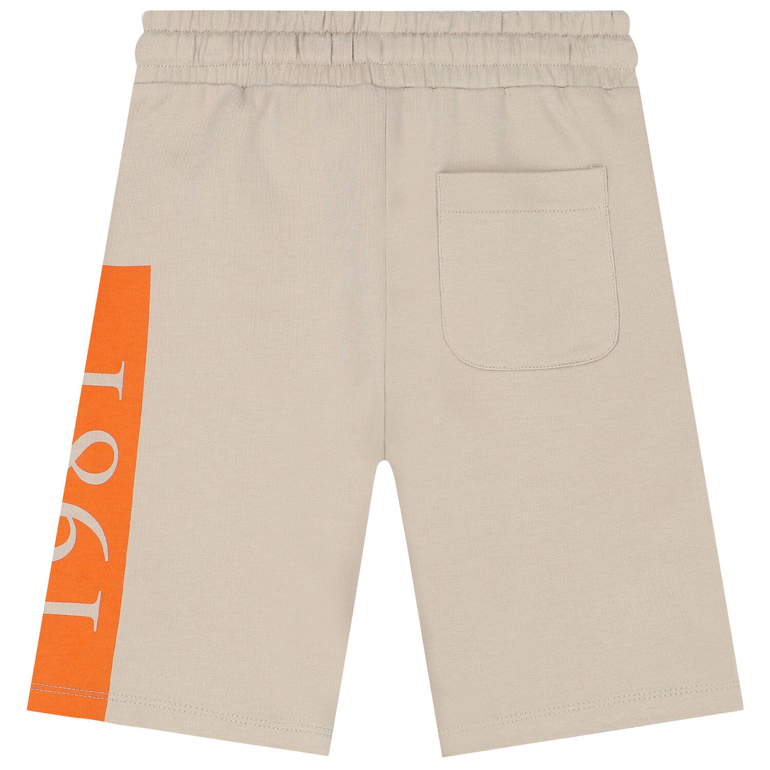 Boys Beige Logo Shorts, 3, hi-res