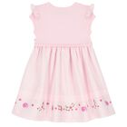 فستان بنات مخطط باللون الوردي والأبيض, 1, hi-res