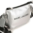 Girls Silver Faux Leather HandBag, 1, hi-res