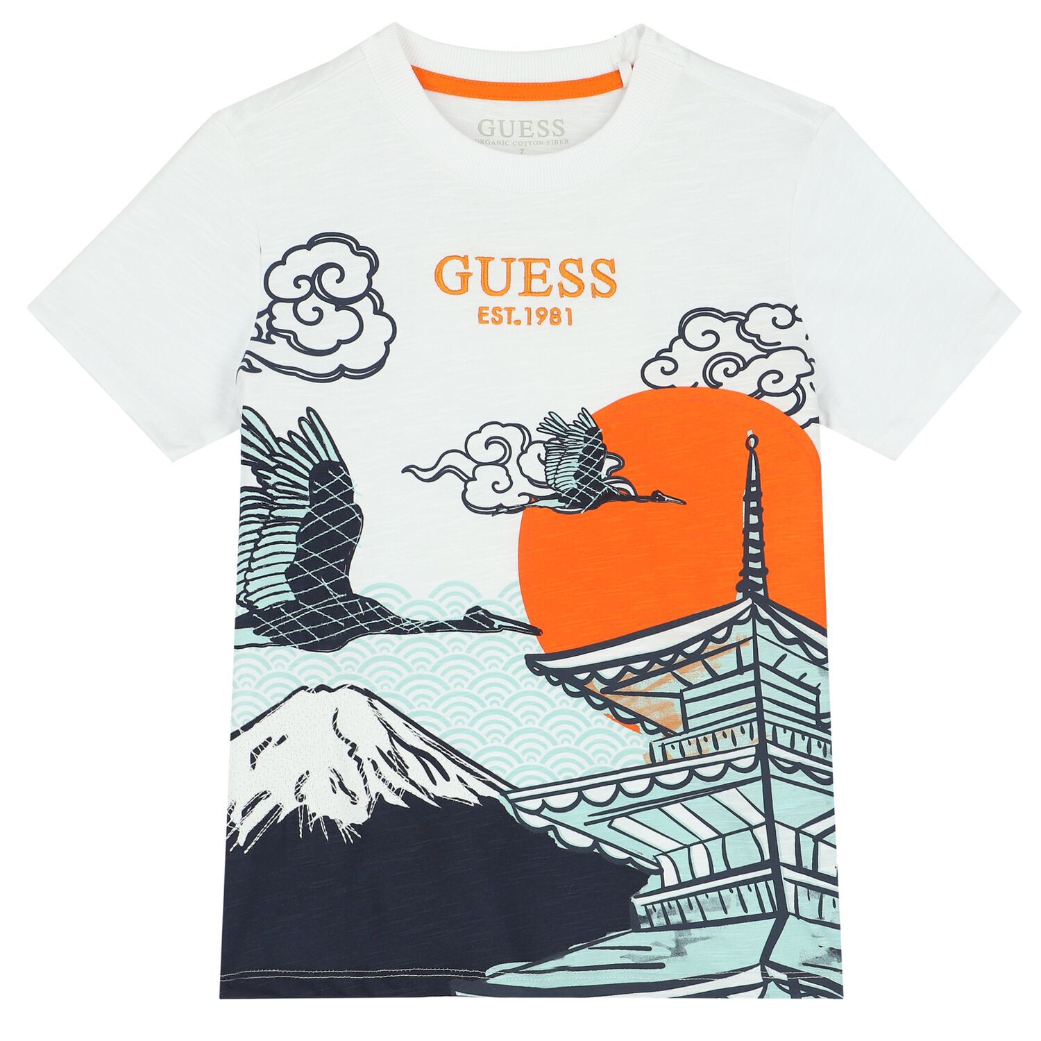 تيشيرت أولاد بالشعار باللون الأبيض, 1, hi-res image number null