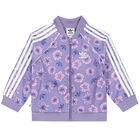 Baby Girls Purple Floral Logo Tracksuit, 1, hi-res