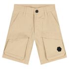 Beige Cargo Shorts, 1, hi-res