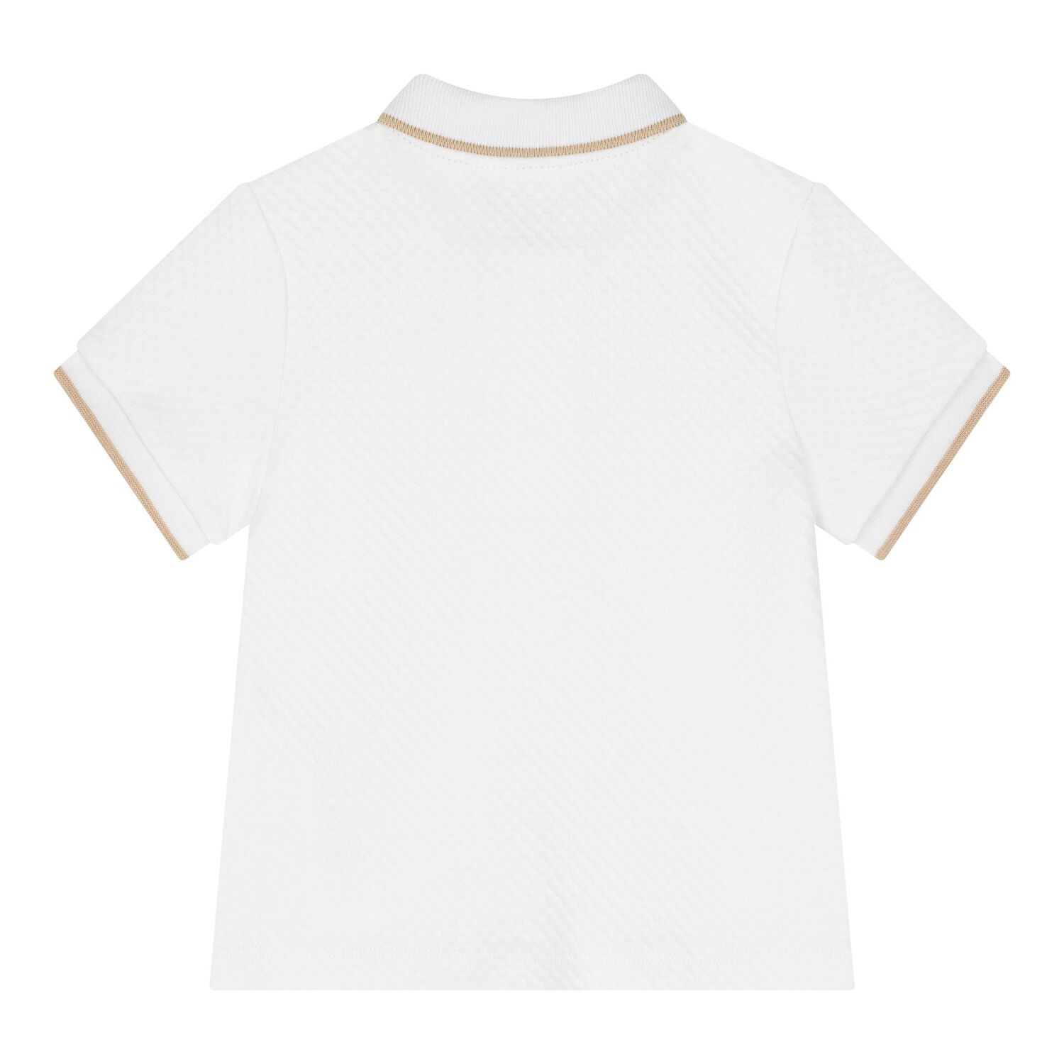 طقم شورت أولاد بالشعار باللون الأبيض والبيج, 1, hi-res