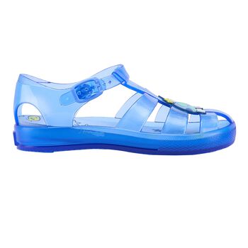 Blue Turtle Jelly Sandals