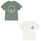 Boys White & Green T-Shirts ( 2-Pack ), 2, hi-res