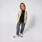 تيشيرت أولاد بالشعار باللون الأسود, 1, hi-res