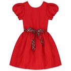 Girls Red Logo Dress, 1, hi-res