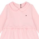 Younger Girls Pink Logo Dress, 2, hi-res
