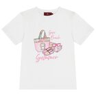 Girls White Logo T-Shirt, 1, hi-res