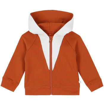 Younger Boys Brown Fox Zip Up Top