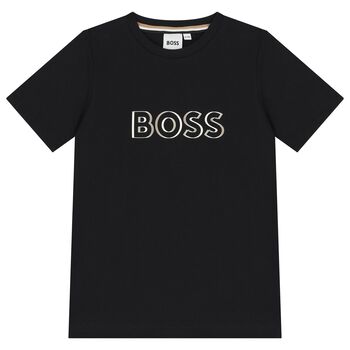 Boys Black Logo T-Shirt