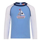 Baby Boys Little Boats Rash Vest UPF 50+, 1, hi-res