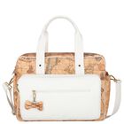 Beige & White Geo Map Baby Changing Bag, 3, hi-res