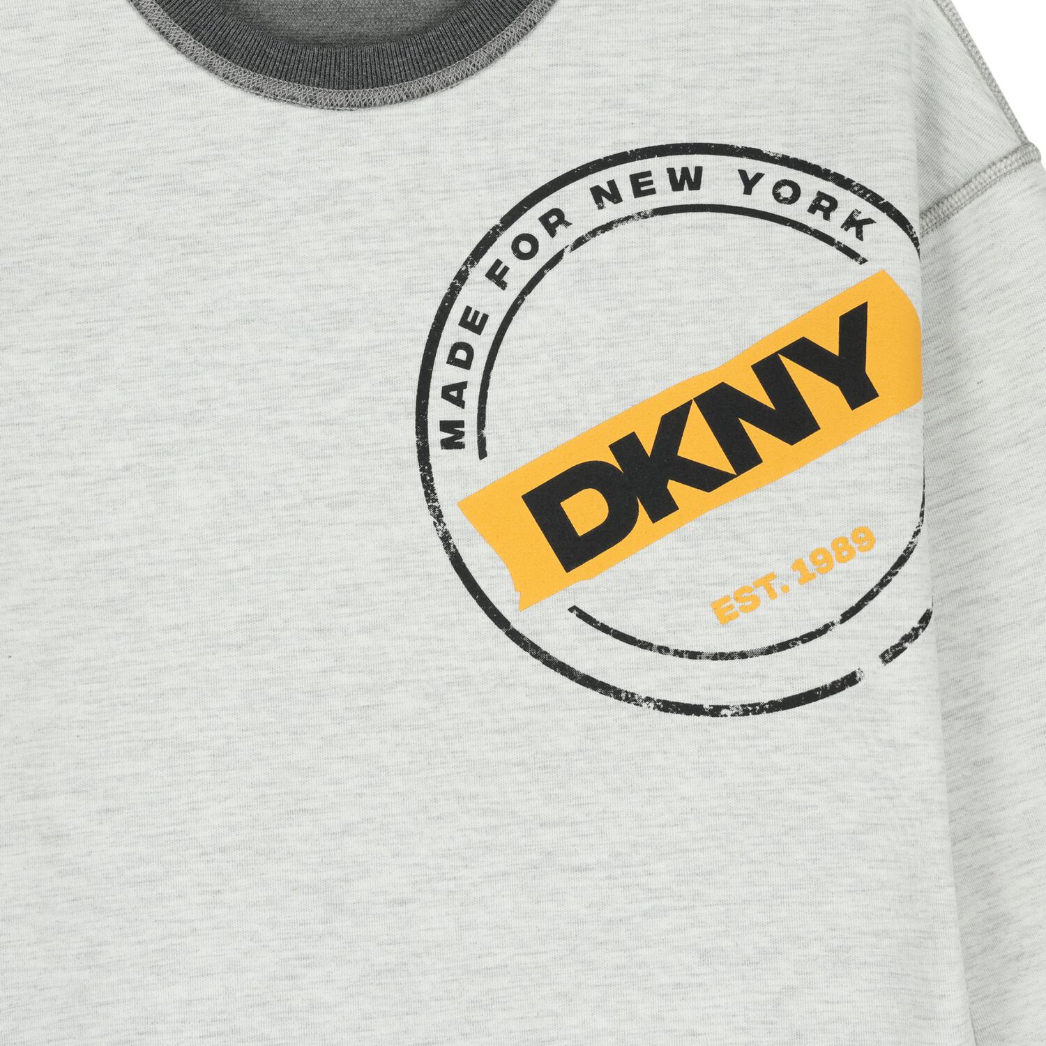 سويت شيرت اولاد قابل للعكس بالشعار باللون الرمادى, 1, hi-res