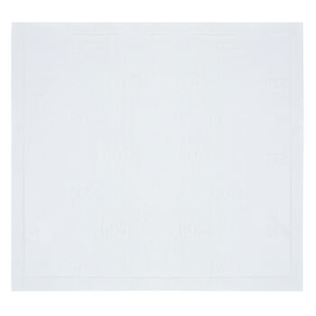White Logo Knitted Baby Blanket