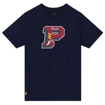 Boys Navy Logo T-Shirt
