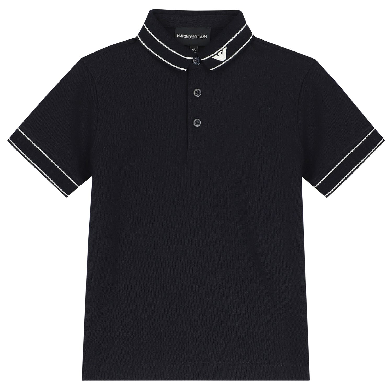 Boys Navy Blue Logo Polo Shirt, 1, hi-res