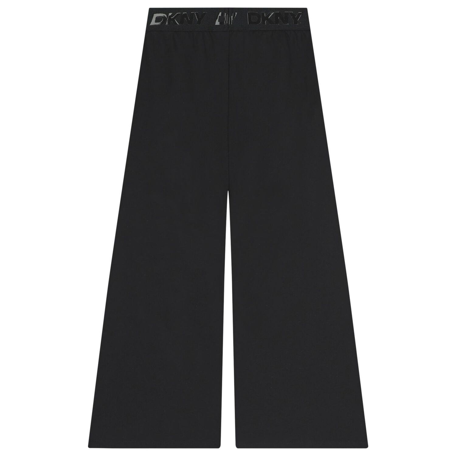 Girls Black Logo Trousers, 1, hi-res