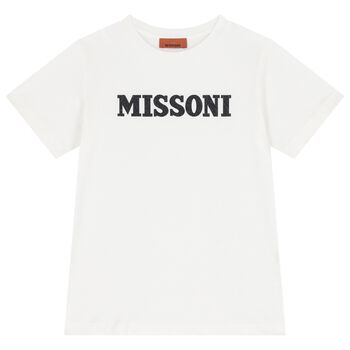 Girls White Logo T-Shirt