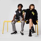 Girls Mini Me Black Logo Dress, 1, hi-res