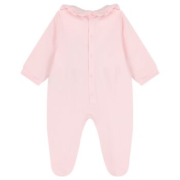 Baby Girls Pink Logo Babygrow