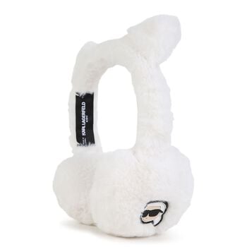 Girls White Faux Fur Earmuffs