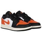 Black & Orange Air Jordan 1 Low Trainers, 6, hi-res