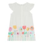 Baby Girls White Floral Dress Set, 1, hi-res