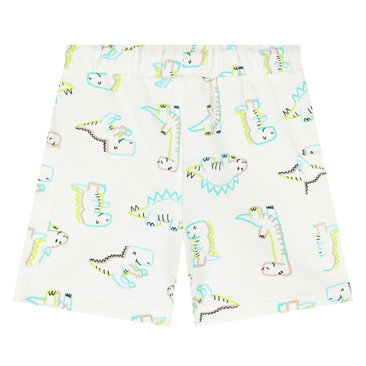 Younger Boys Ivory Dino Shorts, 1, hi-res image number null