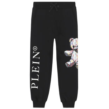 Boys Black Logo Joggers