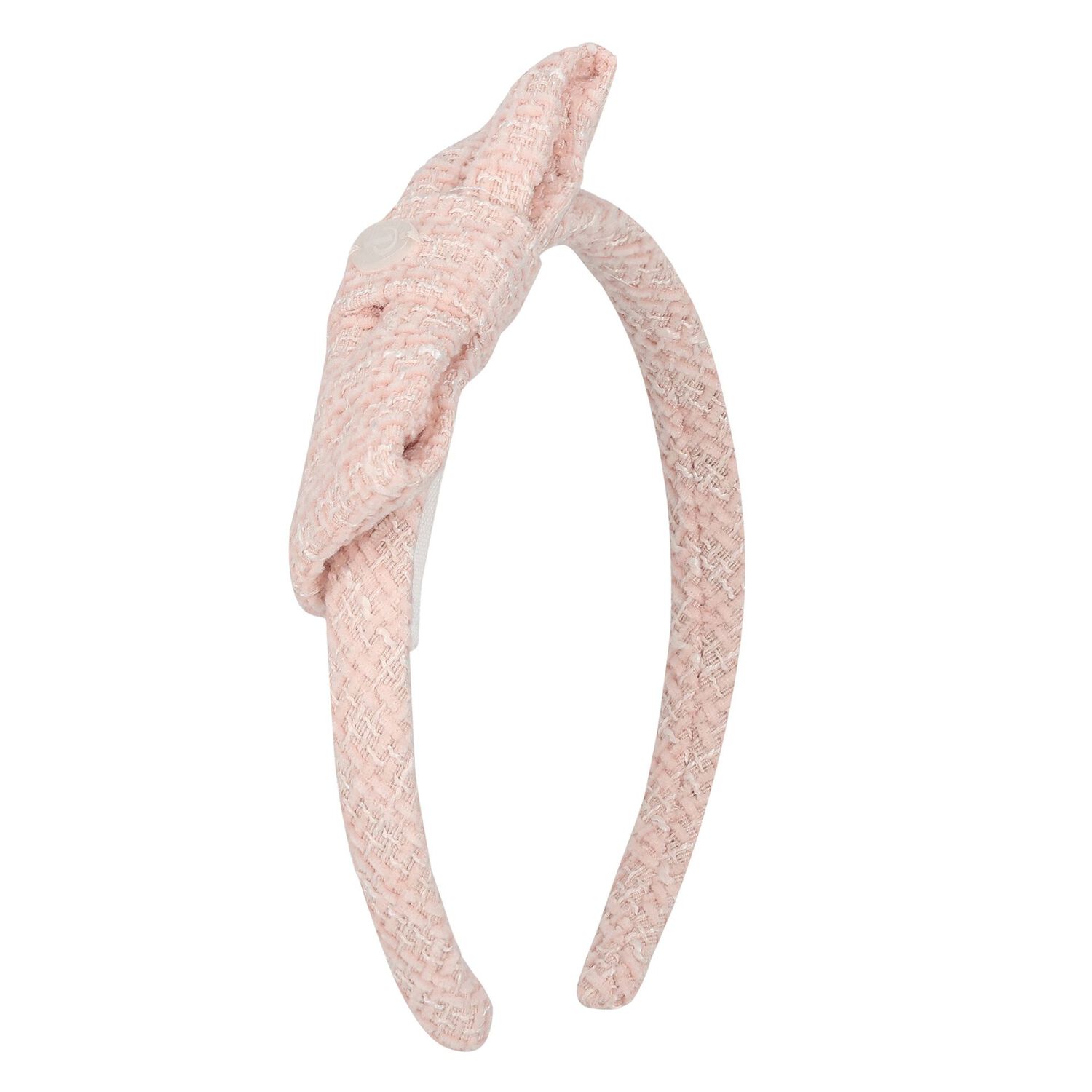 ربطة رأس بنات بقماش تويد باللون الوردي, 1, hi-res image number null